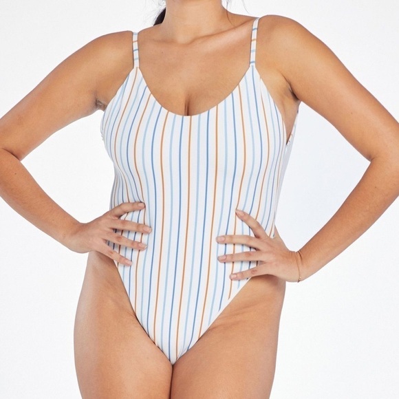 NWT Vitamin A Yasmeen One Piece Swimsuit in Palm Springs Stripe - Picture 5 of 13